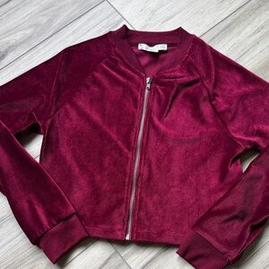 Burgundy Bomber Jacket